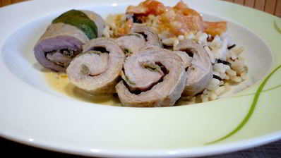 рулеты из телятины с шалфеем и пармской ветчиной