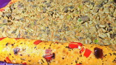 яичный рулет с печенкой