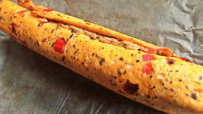 яичный рулет с печенкой