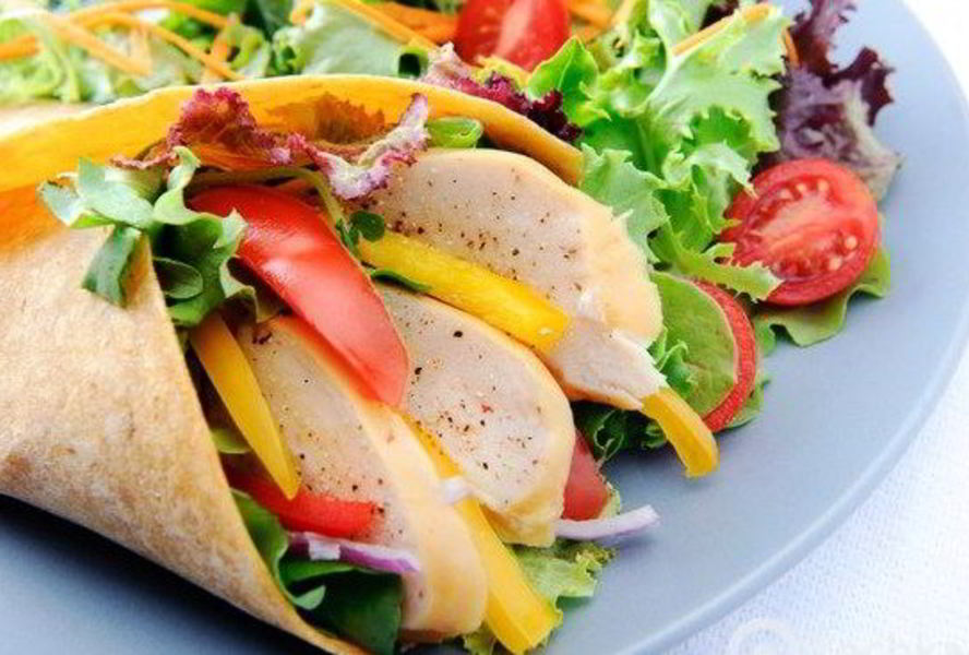 Домашняя шаурма с курицей