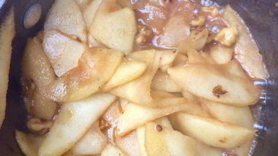 французские жареные сэндвичи с сыром филадельфия и зелеными яблоками