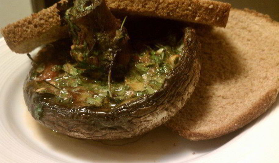 Рецепт грибного сэндвича с ароматным маслом