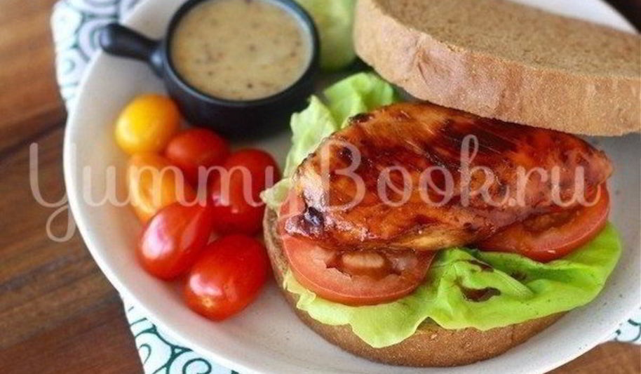 Рецепт сэндвича с куриной грудкой в меду