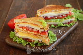 Сэндвич с ветчиной и сыром