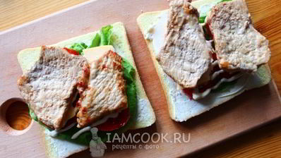 сэндвич со свининой