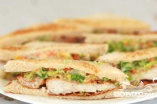 Сэндвичи с рыбой и капустой