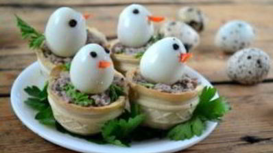 новогодние тарталетки петушки