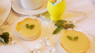 песочные тарталетки с лимонным кремом