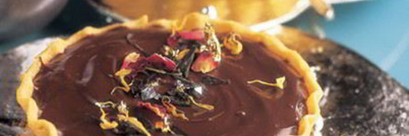 Шоколадные тарталетки с зеленым чаем