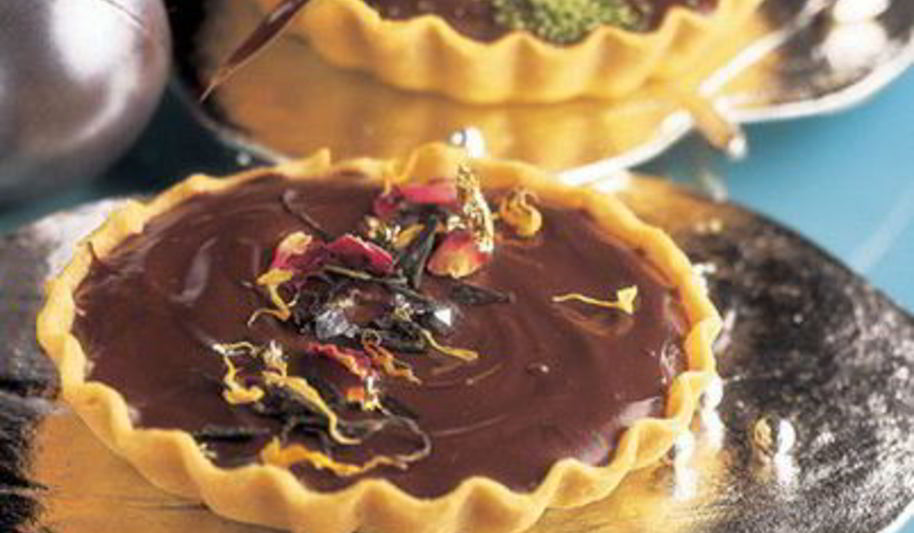 Рецепт шоколадных тарталеток с зеленым чаем