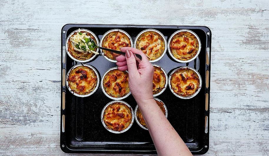 Рецепт тарталеток из картофеля с курицей