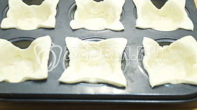 тарталетки из слоеного теста