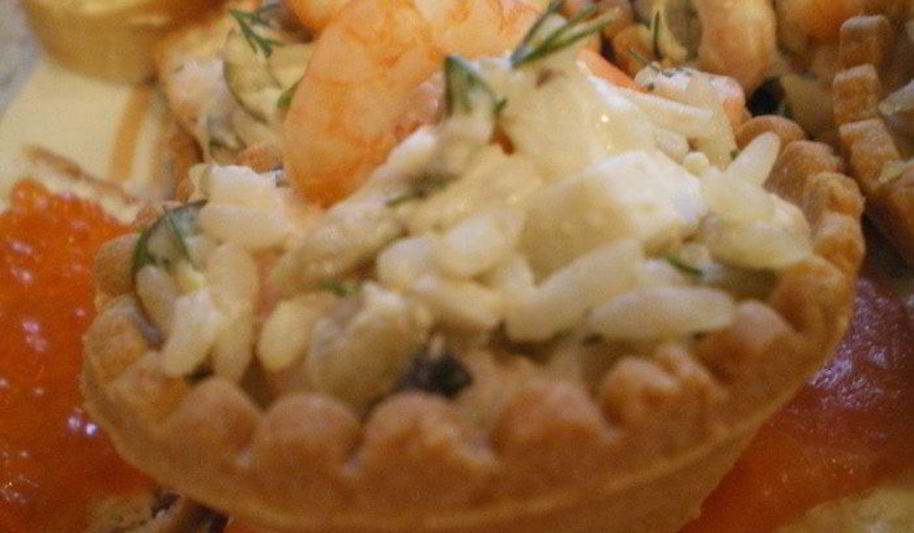 Рецепт тарталеток с креветочным салатом