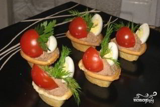 Тарталетки с куриной печенью