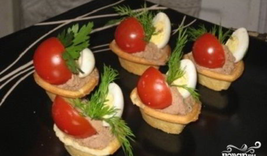 Рецепт тарталеток с куриной печенью