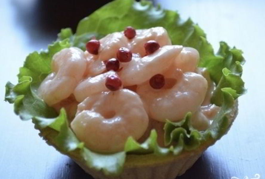 Тарталетки с морепродуктами