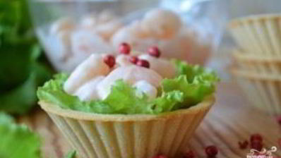 тарталетки с морепродуктами