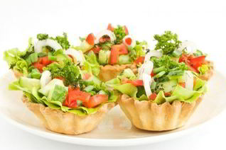 Тарталетки с овощами