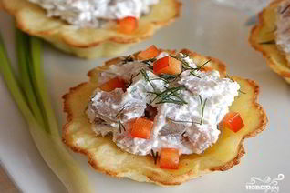 Тарталетки с селедкой