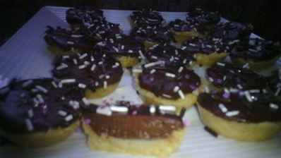 тарталетки с шоколадом