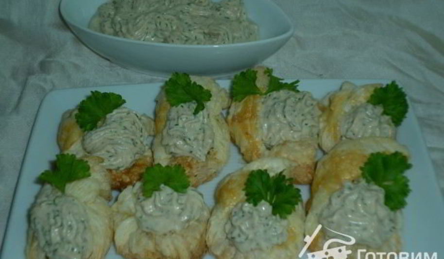 Рецепт тарталеток с тунцово-яичным паштетом