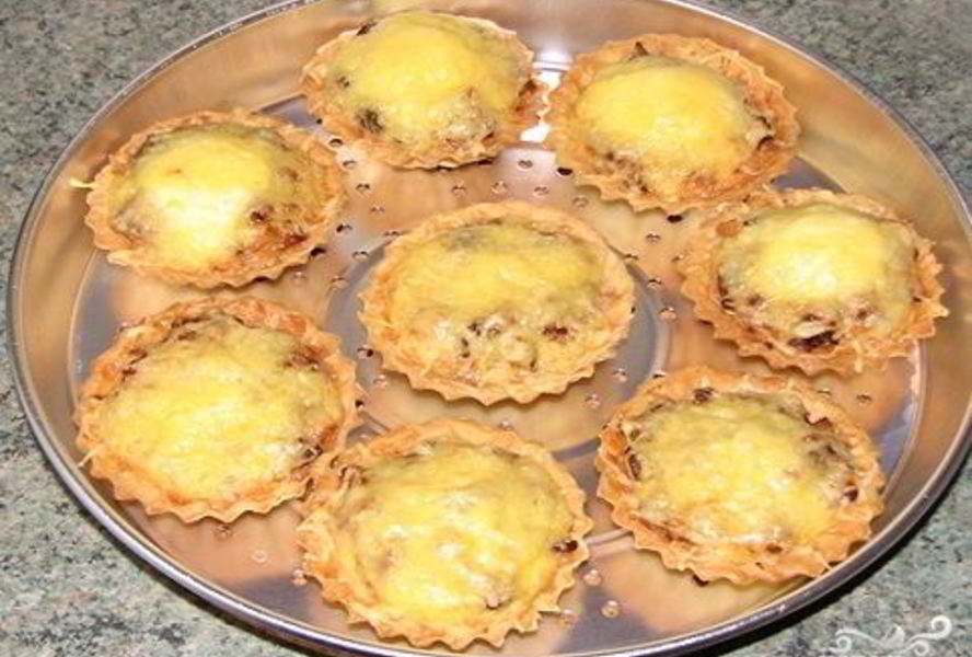 Тарталетки запеченные с начинкой