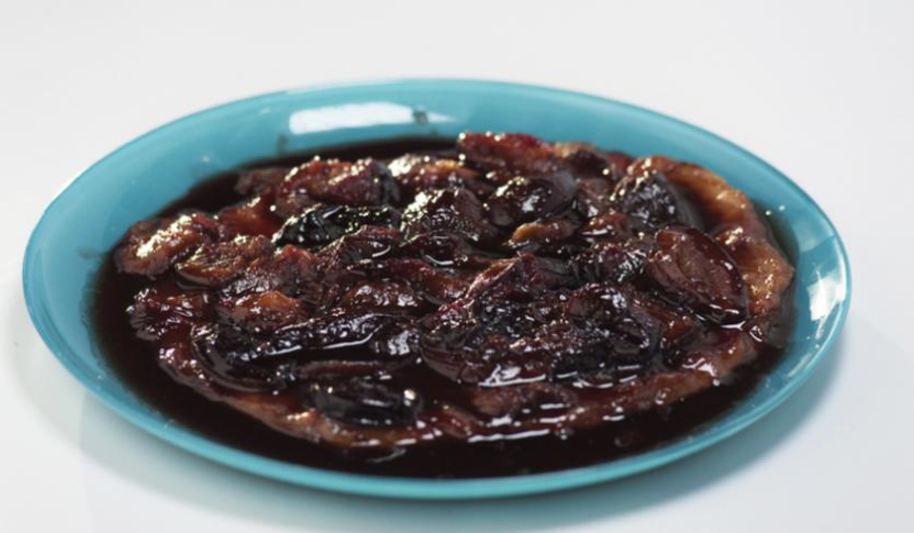 Рецепт быстрого тарта-татен со сливами