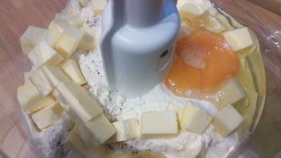 картофельный тарт на тыквенном тесте