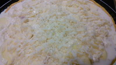 картофельный тарт на тыквенном тесте