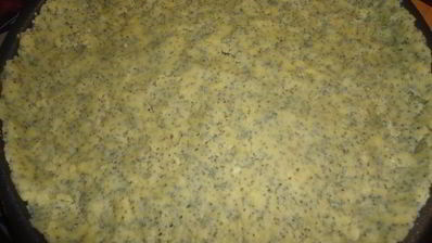 маковый тарт с творожным суфле и ганашем