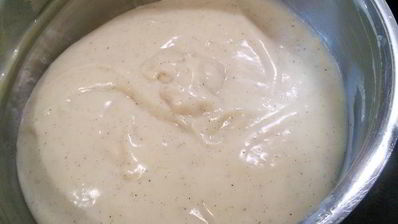 ревеневый тарт с ванильным пудингом и штройзелем