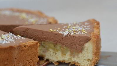 шоколадно-банановый тарт