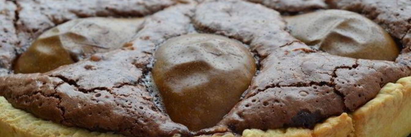 Шоколадно-грушевый тарт