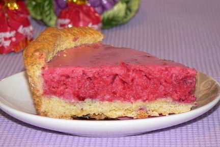 Тарт брусничный с яблоками