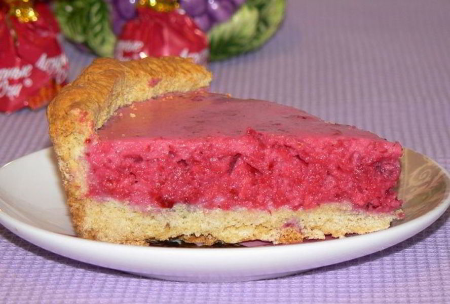 Тарт брусничный с яблоками