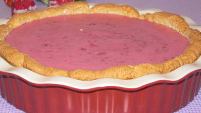 тарт брусничный с яблоками