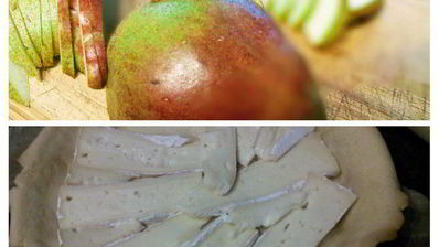 тарт с камамбером и грушей