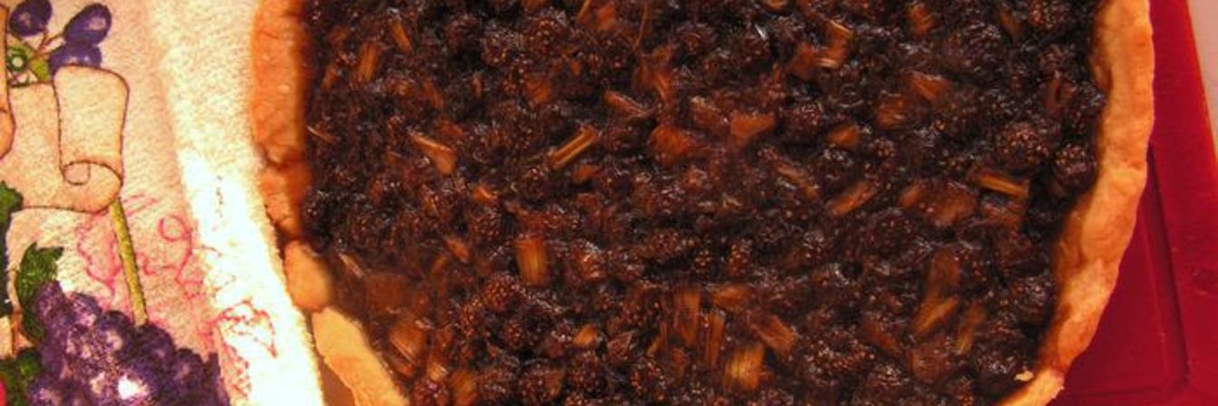 Тарт с ревенем и земляничным вареньем