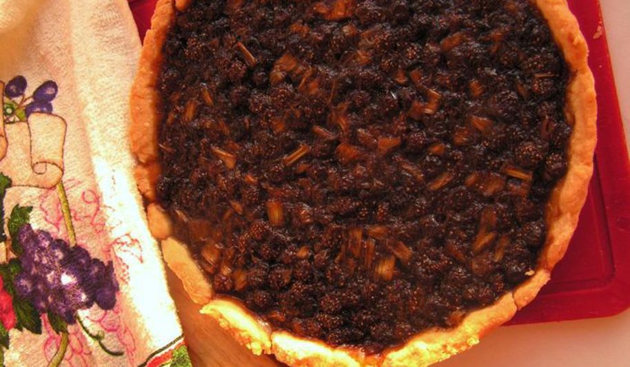 Рецепт тарта с ревенем и земляничным вареньем