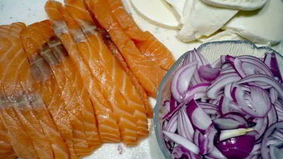 тарт с семгой и шпинатом цветы за окном