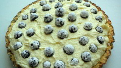 тарт со смородиной и творогом