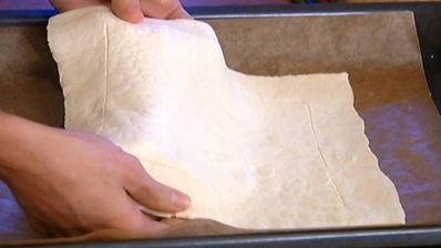 тарт со спаржей, ветчиной и пармезаном