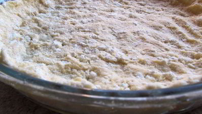 тарт взлетная полоса со шпинатом, курицей и грибами