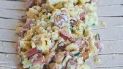 яичница-болтунья в слоеном тесте