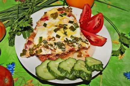 Яичница с кабачками