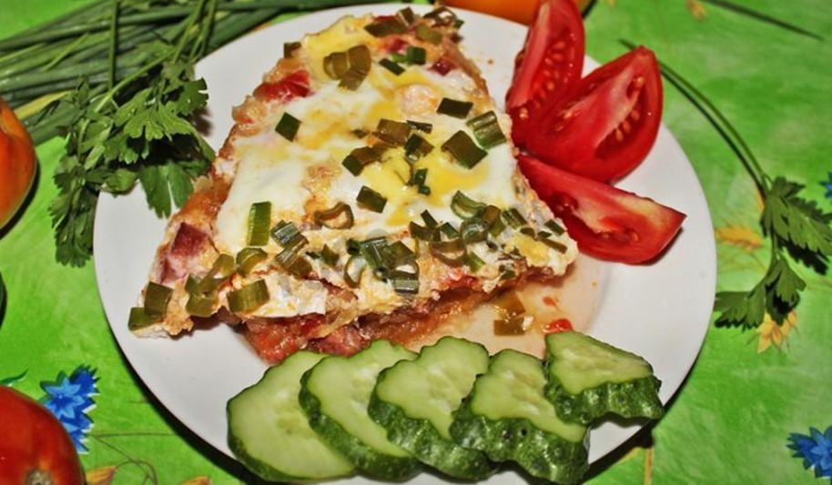 Рецепт яичницы с кабачками