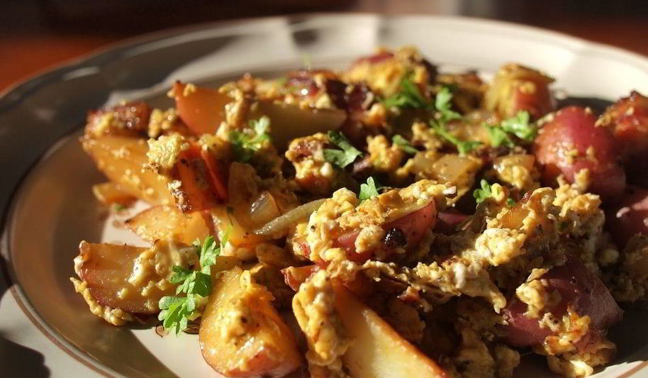 Рецепт яичницы с картошкой