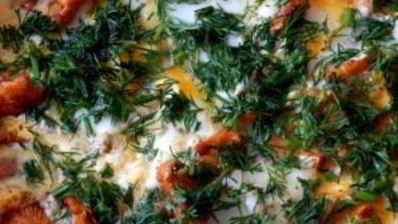 яичница с лисичками