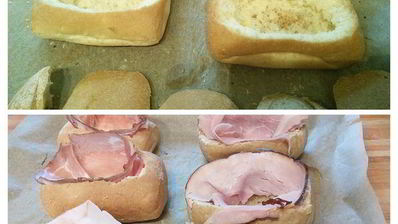 яичница в булочке