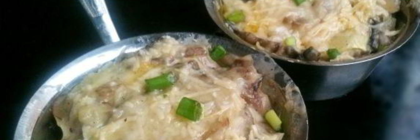 Грибной жульен со сметаной